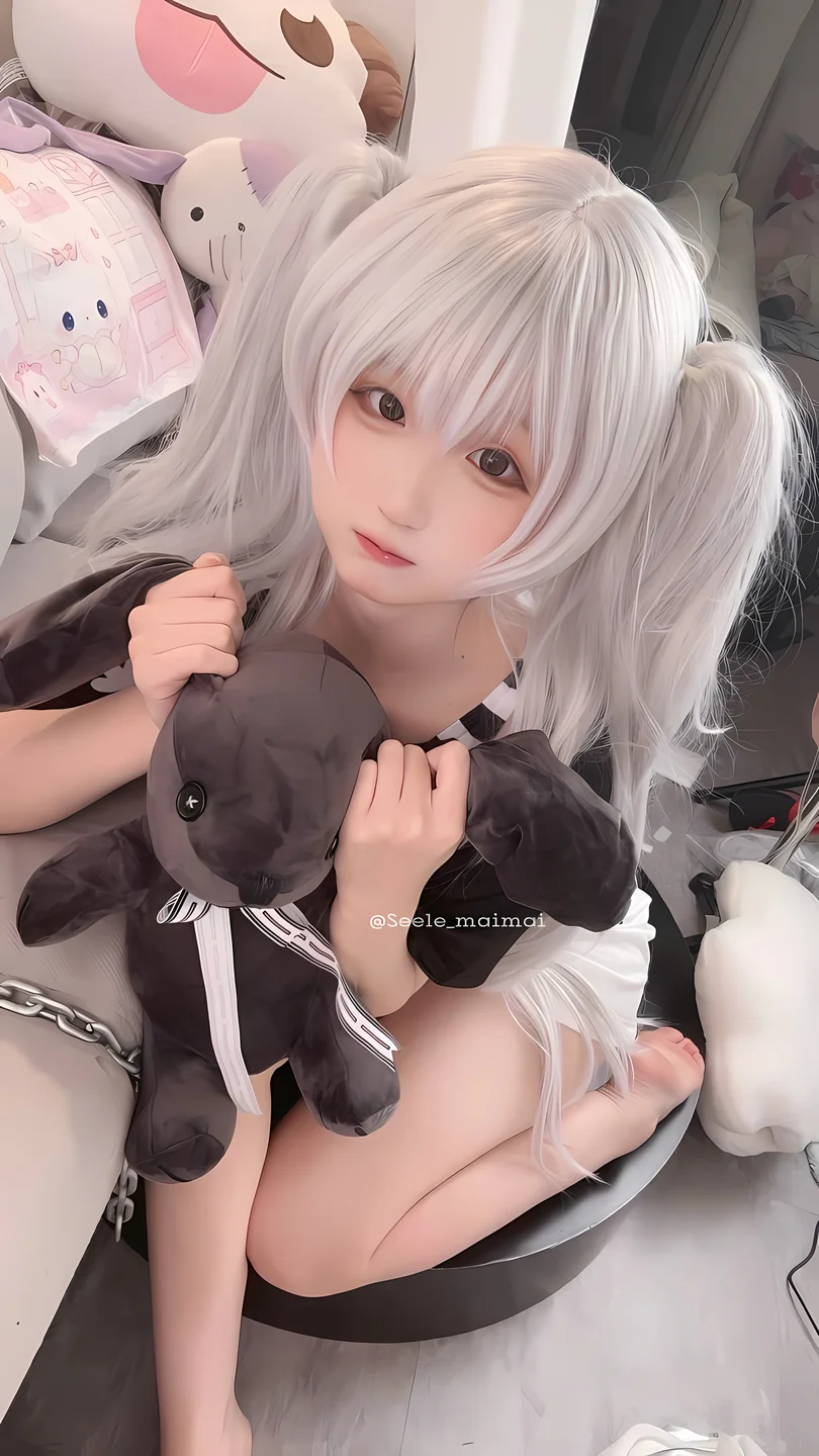 seele麦麦 - No.021 白色双马尾 [16P-82MB] tg@simisebaisi 【丝足阁】008.webp